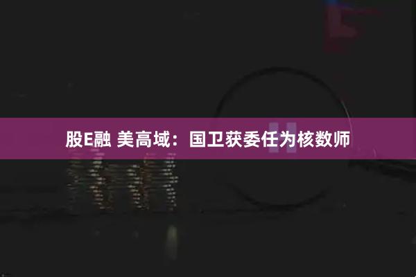 股E融 美高域：国卫获委任为核数师